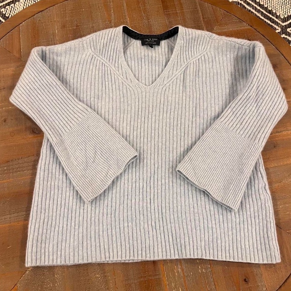 Rag & Bone Light blue 100% Cashmere sweatshirt Size‎ SP